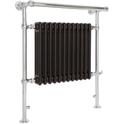 Hudson Reed Elizabeth - Sèche-Serviettes Électrique Rétro - Noir - 93 cm x 79 cm x 23 cm