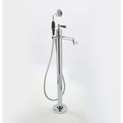 Robinet Baignoire Îlot Rétro - Chromé & Noir - Commande Levier - Elizabeth