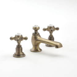 Mélangeur pour Lavabo Rétro 3 Trous – Or Brossé – Commandes Croisillons - Elizabeth