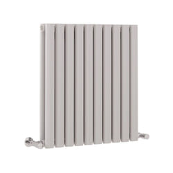 Hudson Reed Vitality – Radiateur Design Horizontal – Gris clair - 63.5 x 59 cm