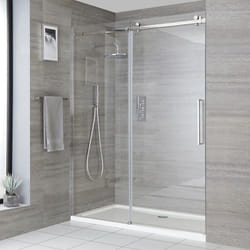 Hudson Reed - Portland - Porte de Douche Coulissante Sans Cadre 120cm - Chromé