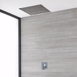 Apportez un look élégant et contemporain à votre salle de bain avec le mitigeur de douche à une fonction Kubix, fourni avec u ...