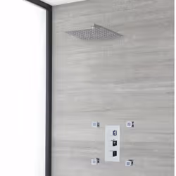 Profitez d'une expérience de douche luxueuse grâce au mitigeur de douche à double fonctions Kubix. À triple commandes, il est ...