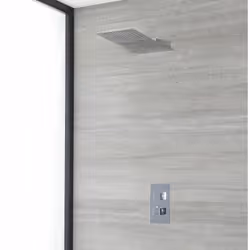 Le mitigeur de douche à double fonctions avec inverseur Kubix, fourni avec un pommeau de douche mural cascade, est le choix i ...