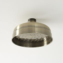 Elizabeth - Pommeau de douche pluie rond fixe rétro 15 cm - Or brossé - Hudson Reed