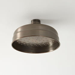 Elizabeth - Pommeau de douche pluie rond fixe rétro 15 cm - Bronze huilé - Hudson Reed