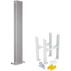 Windsor - Radiateur Rétro Vertical Quatre Rang - Blanc - 180cm x 29cm - Hudson Reed