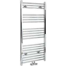 Hudson Reed - Neva - Sèche-Serviettes Design Moderne - Raccordement Central - Chromé - 118.8 cm x 50 cm