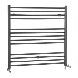 Hudson Reed Artle - Sèche-Serviettes Design Mixte Moderne Plat - Anthracite - 100 cm x 100 cm