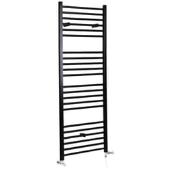 Nox - Sèche-Serviettes Design Mixte Moderne Plat - Noir - 160 cm x 60 cm - Hudson Reed