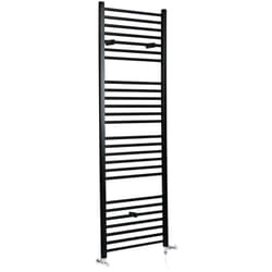 Nox - Sèche-Serviettes Design Mixte Moderne Plat - Noir - 180 cm x 40 cm - Hudson Reed