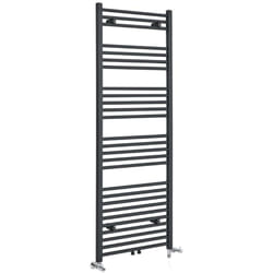 Hudson Reed - Neva - Sèche-Serviettes Design Mixte Moderne - Raccordement Central - Anthracite - 160 cm x 60 cm