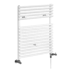 Arno - Sèche-Serviettes Design Mixte Moderne - Blanc - 73 cm x 45 cm - Hudson Reed