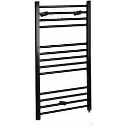 Hudson Reed - Nox - Sèche-Serviettes Design Électrique Moderne Plat - Noir - 100 cm x 40 cm