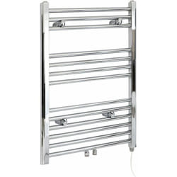 Hudson Reed - Neva - Sèche-Serviettes Design Électrique Moderne - Raccordement Central - Chromé - 80.3 cm x 50 cm