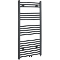 Neva - Sèche-Serviettes Design Électrique Moderne - Raccordement Central - Anthracite - 118.8 cm x 50 cm - Hudson Reed
