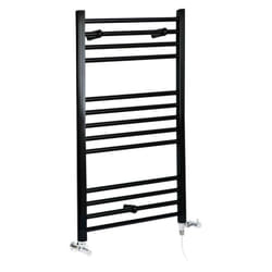 Nox - Sèche-Serviettes Design Mixte Moderne Plat - Noir - 100 cm x 50 cm - Hudson Reed