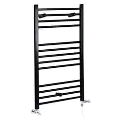 Nox - Sèche-Serviettes Design Mixte Moderne Plat - Noir - 100 cm x 60 cm - Hudson Reed
