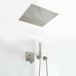 Hudson Reed - Harting - Kit de Douche avec Pommeau Encastrable et Kit Douchette en Nickel Brossé