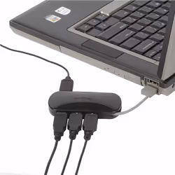 Targus 4-Port Mobile USB Hub Noir, Gris