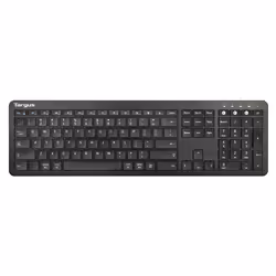 Targus AKB864DE, Taille réelle (100 %), Bluetooth, QWERTY, Noir