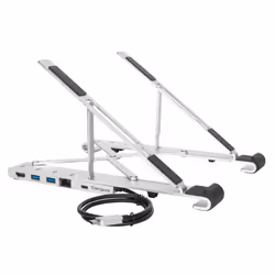 Targus AWU100005GL, Supports de Laptop, Argent, Aluminium, 25,4 cm (10"), 39,6 cm (15.6"), USB 3.2 Gen 1 (3.1 Gen 1) Type-C