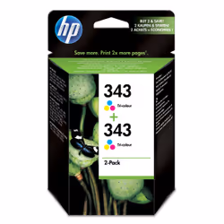 HP 343, Rendement élevé (XL), Encre à pigments, 330 pages, 2 pièce(s), Multi pack