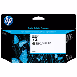 HP 72 cartouche d'encre DesignJet noir mat, 130 ml, Rendement élevé (XL), Noir mat, Encre à pigments, Encre à pigments, 130 m ...