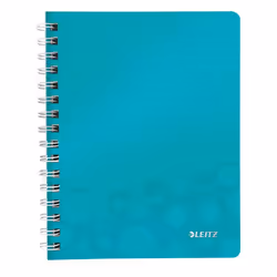 Leitz Cahier WOW, Monochromatique, Bleu, A5, 80 feuilles, 80 g/m², Papier ligné