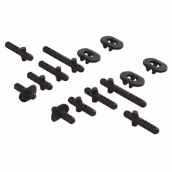 ARRMA AR320357, Ensemble de poteau pour le corps, Composite, Noir