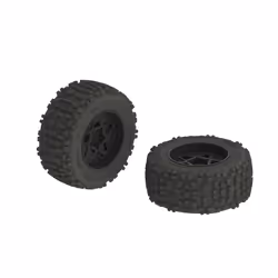 ARRMA AR510092, Ensemble de roues et de pneus, Nylon, Caoutchouc, mousse, Noir