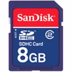 SanDisk Standard SDHC Card, 8 Go, SDHC, Bleu