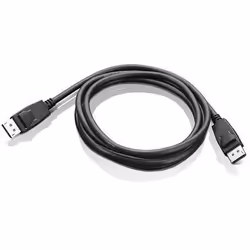 Lenovo DP-DP, 1.8m, 1,8 m, DisplayPort, DisplayPort, Mâle, Mâle, Noir