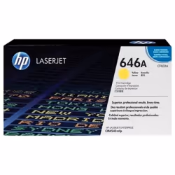 HP 646A toner LaserJet jaune authentique, 12500 pages, Jaune, 1 pièce(s)