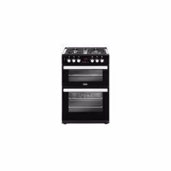Belling Cookcentre 60DF, Cuisinière, Noir, Rotatif, Argent, Devant, Électronique