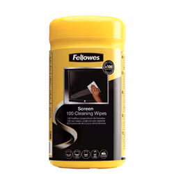 Fellowes 99703, Chiffons humides de nettoyage d'équipement électronique, LCD/TFT/Plasma, Blanc, 100 pièce(s), 82 x 82 x 170 m ...