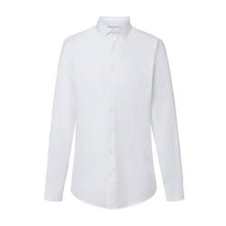 Chemise Business Homme - HACKETT - POPLIN SLIM BC - Blanc - Manches longues - Col chemise