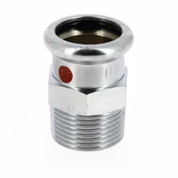 Mamelon acier carbone à sertir Femelle Ø22 Mâle 3/4 Les raccords à sertir galvanisés en acier au carbone pour tubes en acier  ...