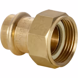 Union 2 pièces laiton femelle écrou tournant à sertir. APPLICATION Raccord à sertir pour tubes de cuivre, conçu et fabriqué s ...