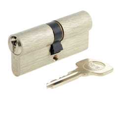 Yale - Cylindre serrure YC500+ 35x35 mm - 5 goupilles - 3 clés - Nickelé