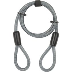 Yale - Câble antivol 1,2m - Spirale, 2 boucles acier tressé - Idéal en complément d'antivol U/cadenas - Noir/Gris