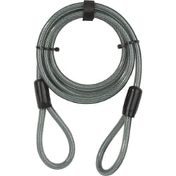 Yale - Câble antivol 2,2m - Spirale, 2 boucles acier tressé - Idéal en complément d'antivol U/cadenas - Noir/Gris