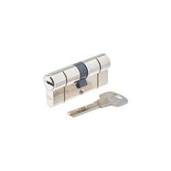 Yale - Cylindre de serrure YC2100 - 10 goupilles - 5 clés réversibles - nickelé - 35x35mm