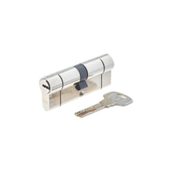 Yale - Cylindre de serrure YC2100 - 10 goupilles - 5 clés réversibles - nickelé - 40x40mm