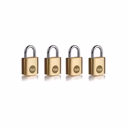 Yale Y110B/20/111/4, Cadenas conventionnel, Verrouillage par clé, Laiton, Laiton, En forme de U, 4 pièce(s)