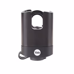 Yale Y221B/52/125/1, Cadenas conventionnel, Verrouillage par clé, fermeture différente, Portail, Noir, Acier trempé