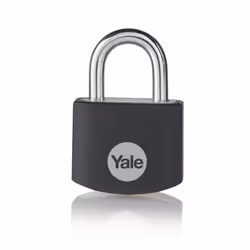 Yale YE3B/38/119/1/BK, Cadenas conventionnel, Verrouillage par clé, Clés semblables, Noir, Aluminium, Acier trempé