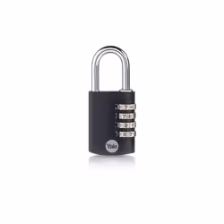 Yale YE3CB/38/131/1/BK, Cadenas conventionnel, Verrouillage à combinaison, Noir, Aluminium, En forme de U, 1 pièce(s)