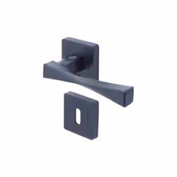 POIGNÉES DE PORTE NOIRES VERONA : Moderne et élégante, la poignée Verona noire est parfaite pour tous types de portes à ferme ...