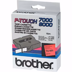 Brother Ruban pour étiqueteuse 24mm, Noir sur rouge, TX, Noir, Brother, PT-7000, PT-8000, PT-PC, 2,4 cm